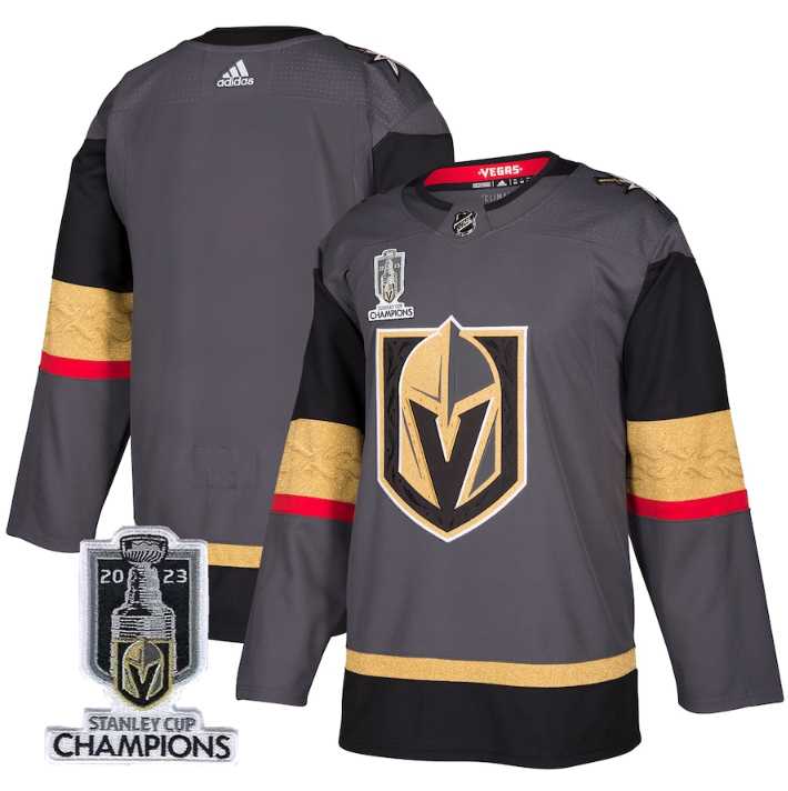 Men%27s Vegas Golden Knights Blank Gray 2023 Stanley Cup Champions Stitched Jersey->vegas golden knights->NHL Jersey